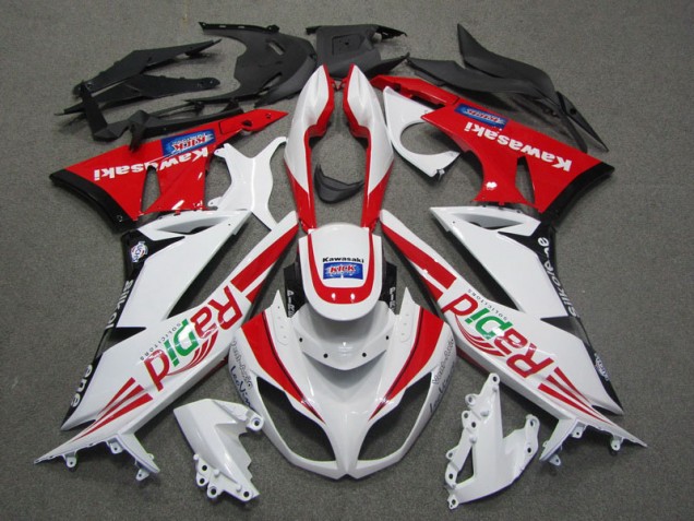 Carenagem Moto Kawasaki ZX6R 2009-2012 - Branco Vermelho Rapid Carenagem Moto Kawasaki ZX6R 2009-2012 - Branco Vermelho Rapid