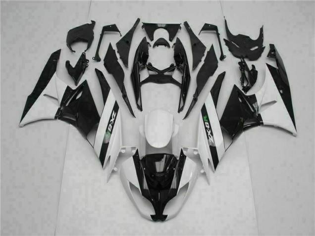 Carenagem Moto Kawasaki ZX6R 2009-2012 - Preto Branco