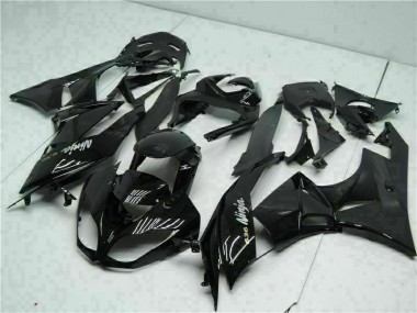 Carenagem Moto Kawasaki ZX6R 2009-2012 - Preto Branco Ninja 636