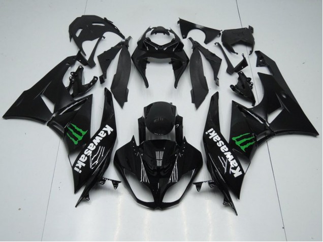Carenagem Moto Kawasaki ZX6R 2009-2012 - Preto & Monster Carenagem Moto Kawasaki ZX6R 2009-2012 - Preto & Monster