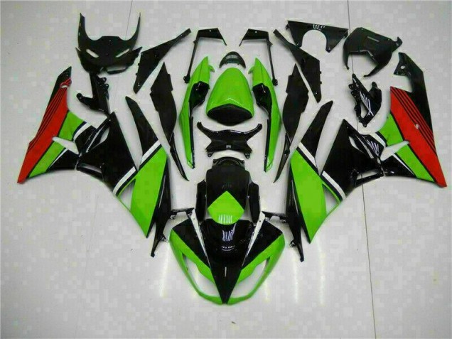 Carenagem Moto Kawasaki ZX6R 2009-2012 - Preto Verde Vermelho