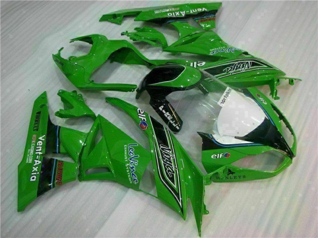 Carenagem Moto Kawasaki ZX6R 2009-2012 - Verde Preto LeoVince