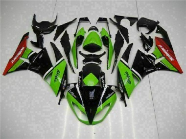 Carenagem Moto Kawasaki ZX6R 2009-2012 - Verde Preto Vermelho