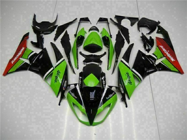 Carenagem Moto Kawasaki ZX6R 2009-2012 - Verde Preto Vermelho