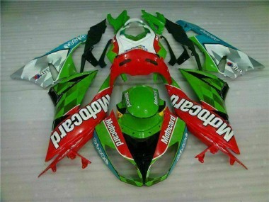 Carenagem Moto Kawasaki ZX6R 2009-2012 - Vermelho Verde Motocard