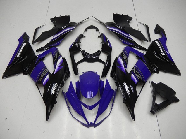 Carenagem Moto Kawasaki ZX6R 2013-2018 - Preto Azul