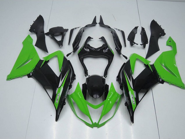 Carenagem Moto Kawasaki ZX6R 2013-2018 - Preto Verde 636