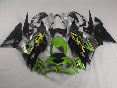 Carenagem Moto Kawasaki ZX6R 2019-2023 - Preto Verde