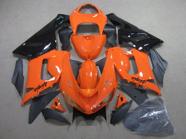 Carenagem Moto & Plástico Moto Kawasaki ZX6R 2005-2006 - Laranja Preto Ninja Carenagem Moto & Plástico Moto Kawasaki ZX6R 2005-2006 - Laranja Preto Ninja