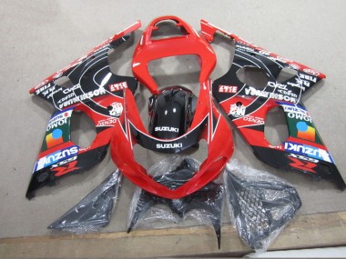 Carenagem Moto Suzuki GSXR 1000 K1 2000-2002 - Vermelho Preto Denso