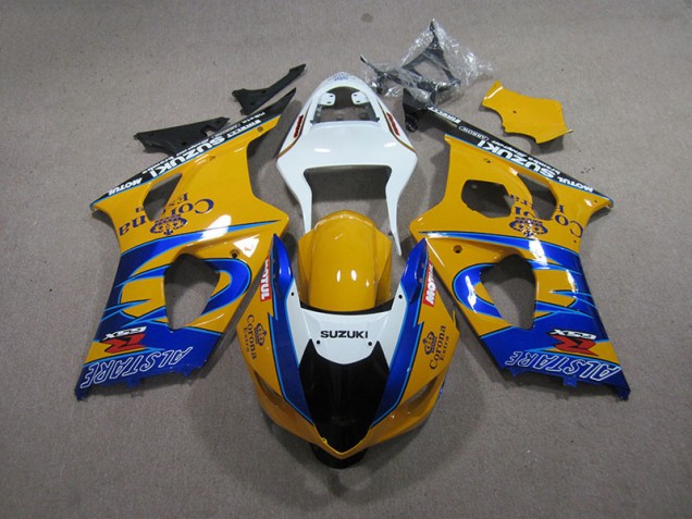 Carenagem Moto Suzuki GSXR 1000 K3 2003-2004 - Amarelo Azul Corona Extra Carenagem Moto Suzuki GSXR 1000 K3 2003-2004 - Amarelo Azul Corona Extra