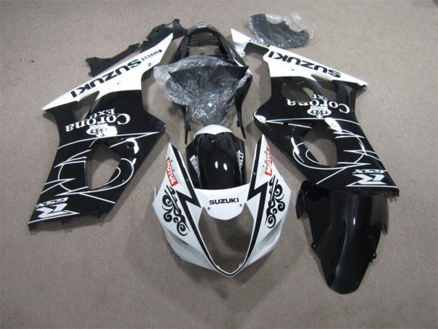 Carenagem Moto Suzuki GSXR 1000 K3 2003-2004 - Preto Branco Corona Extra Motul Carenagem Moto Suzuki GSXR 1000 K3 2003-2004 - Preto Branco Corona Extra Motul