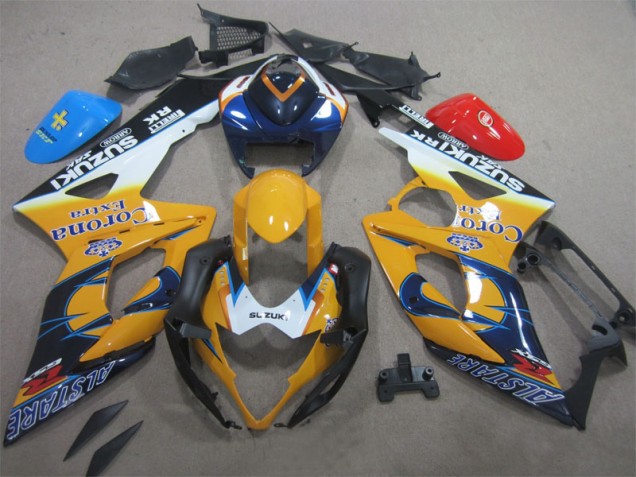 Carenagem Moto Suzuki GSXR 1000 K5 2005-2006 - Amarelo Azul Corona Extra Carenagem Moto Suzuki GSXR 1000 K5 2005-2006 - Amarelo Azul Corona Extra