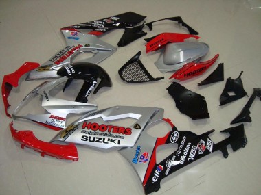 Carenagem Moto Suzuki GSXR 1000 K5 2005-2006 - Prata & Vermelho