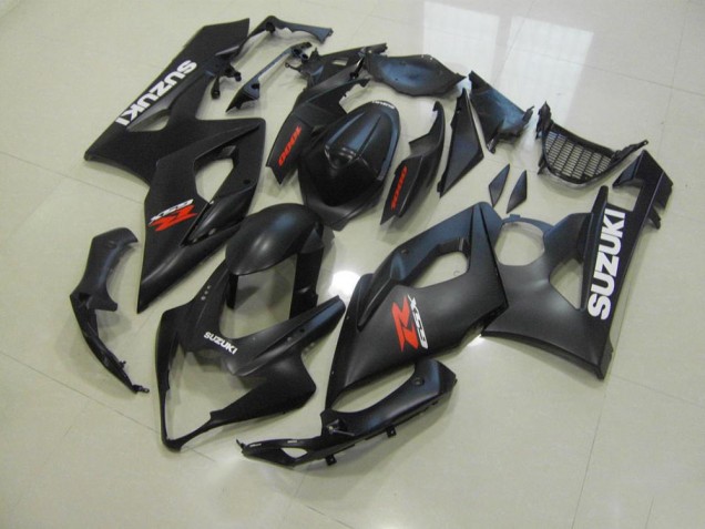 Carenagem Moto Suzuki GSXR 1000 K5 2005-2006 - Preto Fosco & Branco Decalques Carenagem Moto Suzuki GSXR 1000 K5 2005-2006 - Preto Fosco & Branco Decalques