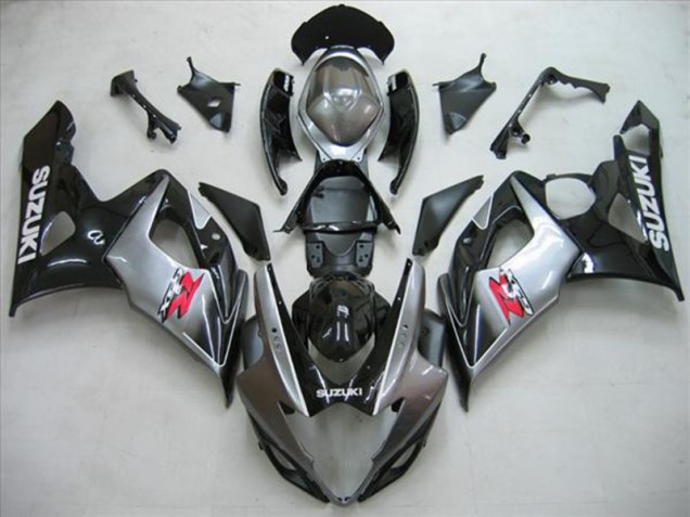 Carenagem Moto Suzuki GSXR 1000 K5 2005-2006 - Preto Prata Cinzento