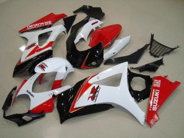 Carenagem Moto Suzuki GSXR 1000 K7 2007-2008 - Branco Vermelho Preto