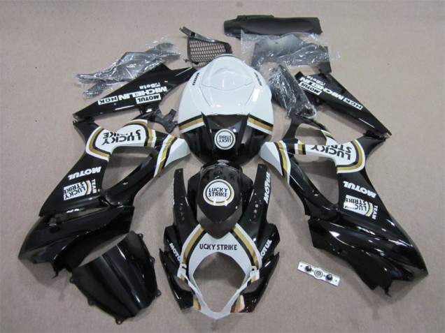 Carenagem Moto Suzuki GSXR 1000 K7 2007-2008 - Preto Lucky Strike Branco Motul Carenagem Moto Suzuki GSXR 1000 K7 2007-2008 - Preto Lucky Strike Branco Motul