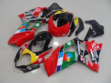 Carenagem Moto Suzuki GSXR 1000 K7 2007-2008 - Vermelho & Verde