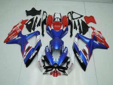 Carenagem Moto Suzuki GSXR 1000 K9 2009-2016 - Azul & Vermelho