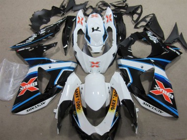 Carenagem Moto Suzuki GSXR 1000 K9 2009-2016 - Branco Azul Brux Dark Dog