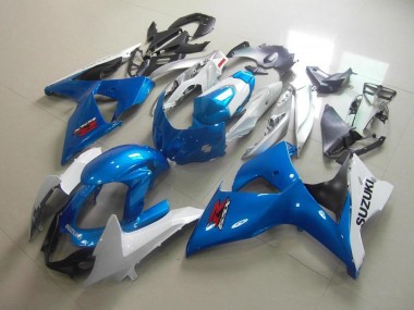 Carenagem Moto Suzuki GSXR 1000 K9 2009-2016 - Branco Azul