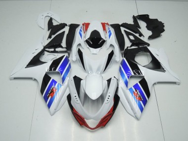 Carenagem Moto Suzuki GSXR 1000 K9 2009-2016 - Branco Azul Preto