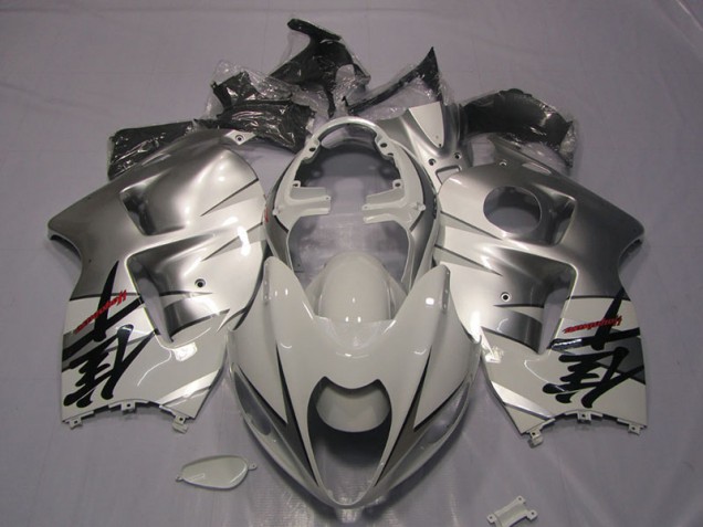 Carenagem Moto Suzuki GSXR 1300 Hayabusa 1996-2007 - Branco Preto Decalque Carenagem Moto Suzuki GSXR 1300 Hayabusa 1996-2007 - Branco Preto Decalque