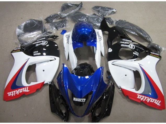 Carenagem Moto Suzuki GSXR 1300 Hayabusa 2008-2019 - Branco Azul Makita