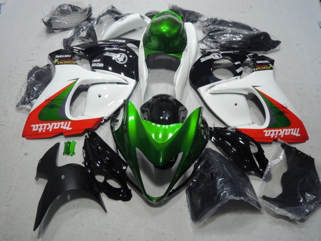 Carenagem Moto Suzuki GSXR 1300 Hayabusa 2008-2019 - Branco Verde Makita