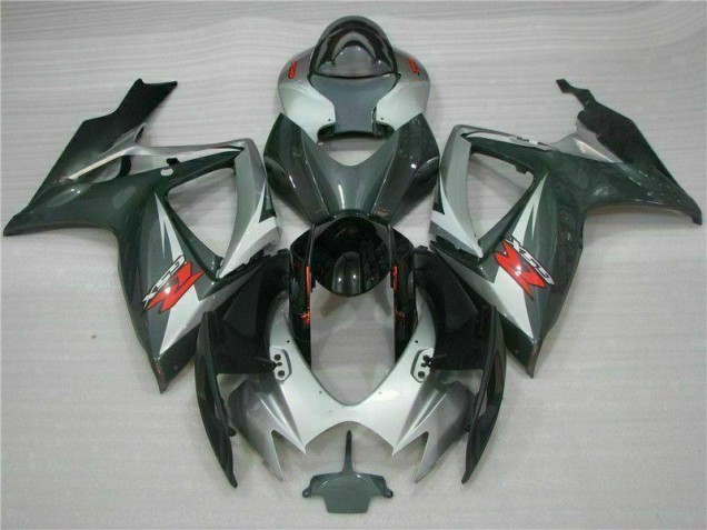 Carenagem Moto Suzuki GSXR 600 / 750 K6 2006-2007 - Prata Preto Carenagem Moto Suzuki GSXR 600 / 750 K6 2006-2007 - Prata Preto