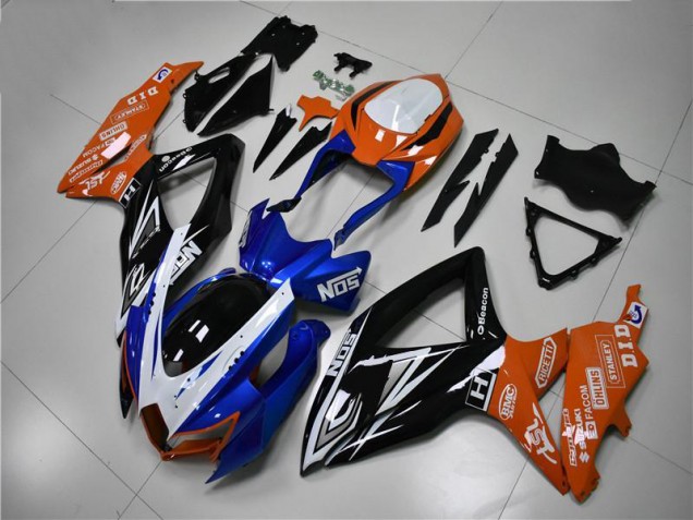 Carenagem Moto Suzuki GSXR 600 / 750 K8 2008-2010 - Azul Laranja Carenagem Moto Suzuki GSXR 600 / 750 K8 2008-2010 - Azul Laranja