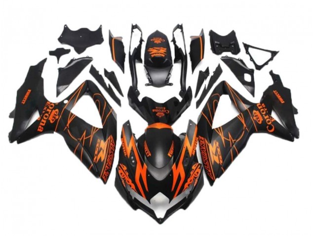 Carenagem Moto Suzuki GSXR 600 / 750 K8 2008-2010 - Preto Laranja Carenagem Moto Suzuki GSXR 600 / 750 K8 2008-2010 - Preto Laranja