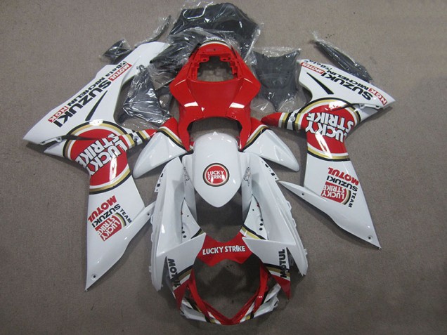 Carenagem Moto Suzuki GSXR 600 K11 2011-2021 - Branco Lucky Strike Vermelho Motul Carenagem Moto Suzuki GSXR 600 K11 2011-2021 - Branco Lucky Strike Vermelho Motul