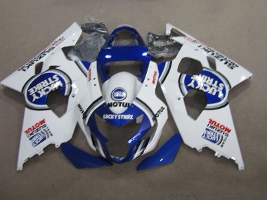 Carenagem Moto Suzuki GSXR 600 K4 2004-2005 - Azul Branco Lucky Strike Motul