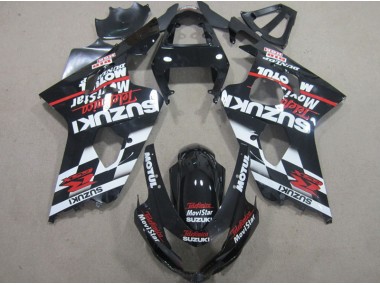 Carenagem Moto Suzuki GSXR 600 K4 2004-2005 - Preto Vermelho Telefumia Movistar