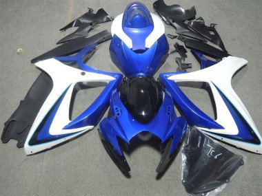 Carenagem Moto Suzuki GSXR 600 K6 2006-2007 - Azul Branco Preto