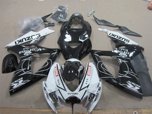 Carenagem Moto Suzuki GSXR 600 K6 2006-2007 - Preto Branco Corona Extra Motul Carenagem Moto Suzuki GSXR 600 K6 2006-2007 - Preto Branco Corona Extra Motul