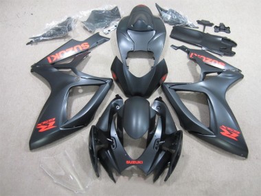 Carenagem Moto Suzuki GSXR 600 K6 2006-2007 - Preto Vermelho Decalque