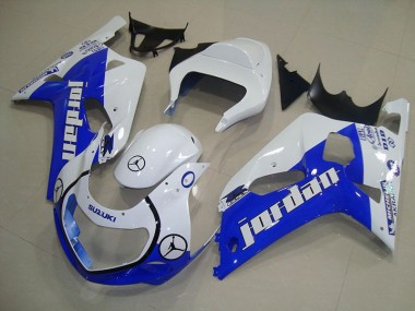 Carenagem Moto Suzuki GSXR 750 K1 K2 K3 2001-2003 - Azul Branco Jordan
