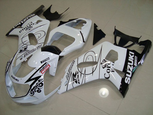 Carenagem Moto Suzuki GSXR 750 K1 K2 K3 2001-2003 - Branco Alstare Motul Carenagem Moto Suzuki GSXR 750 K1 K2 K3 2001-2003 - Branco Alstare Motul