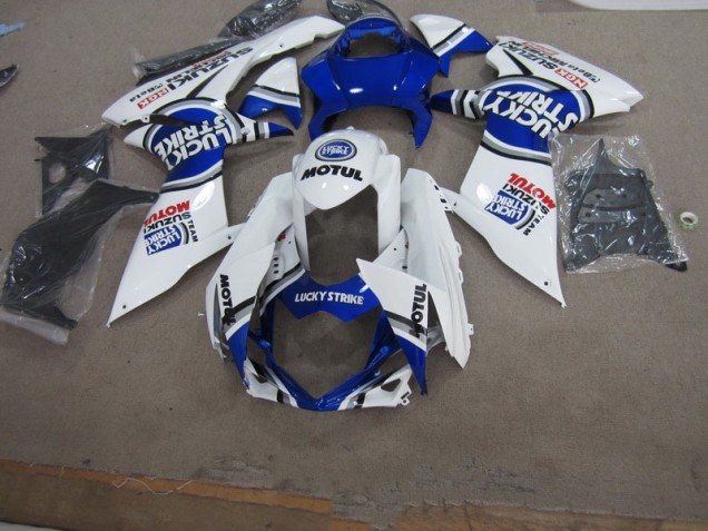Carenagem Moto Suzuki GSXR 750 K11 2011-2021 - Branco Lucky Strike Motul