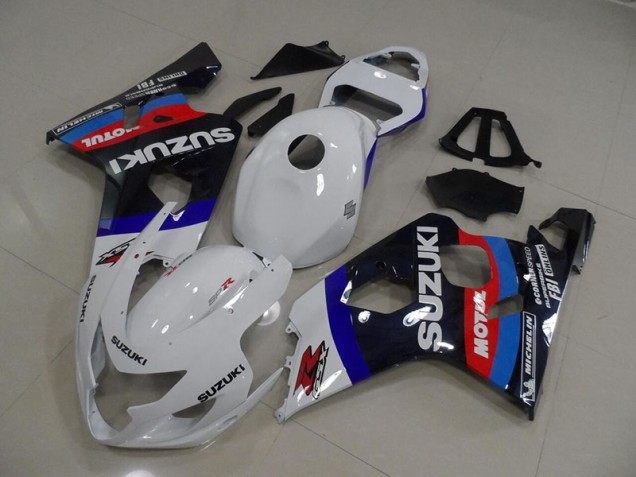 Carenagem Moto Suzuki GSXR 750 K4 2004-2005 - Branco Azul Motul Carenagem Moto Suzuki GSXR 750 K4 2004-2005 - Branco Azul Motul