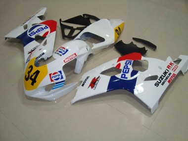 Carenagem Moto Suzuki GSXR 750 K4 2004-2005 - Branco Azul Pepsi 34