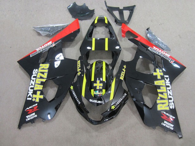 Carenagem Moto Suzuki GSXR 750 K4 2004-2005 - Preto Amarelo Rizla