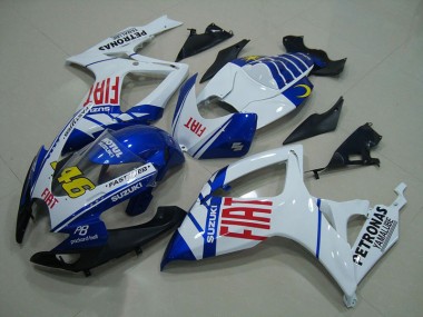 Carenagem Moto Suzuki GSXR 750 K6 2006-2007 - Azul Branco Fiat 46