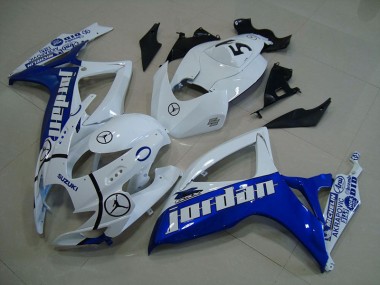 Carenagem Moto Suzuki GSXR 750 K6 2006-2007 - Azul Branco Jordan