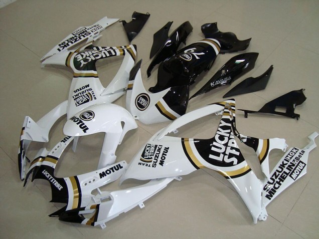 Carenagem Moto Suzuki GSXR 750 K6 2006-2007 - Branco Lucky Strike Preto Motul Carenagem Moto Suzuki GSXR 750 K6 2006-2007 - Branco Lucky Strike Preto Motul