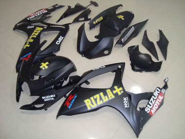 Carenagem Moto Suzuki GSXR 750 K6 2006-2007 - Preto Amarelo Rizla