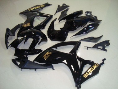 Carenagem Moto Suzuki GSXR 750 K6 2006-2007 - Preto Ouro Decalque